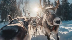 15+ Midjourney Prompts for Christmas Art and Images Ai Generated Santa's Reindeer Sledge by AI Artz