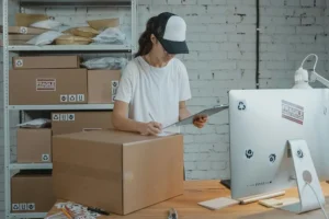 10+ Best ChatGpt Prompts for Amazon Sellers to Try Out in 2024 An Amazon seller prepares his packages for shipping, Image by AI Artz