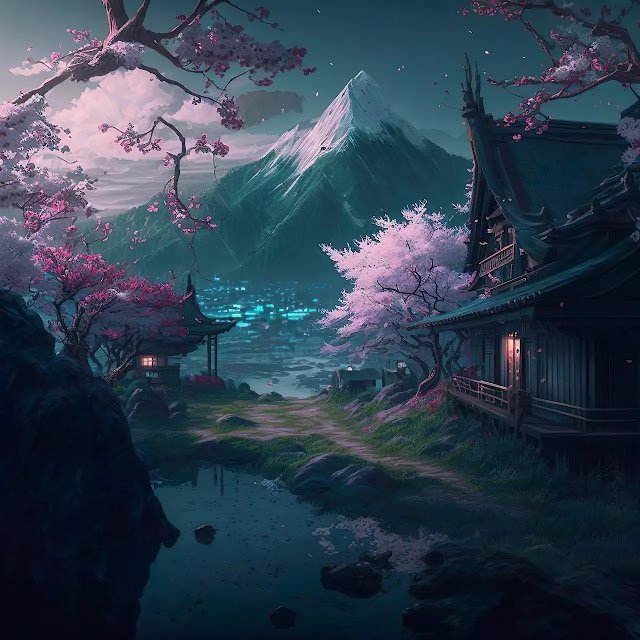 A dreamlike landscapes created with Midjourney