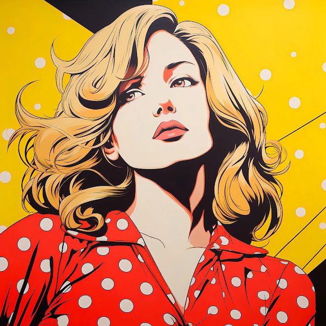Created a Pop Art lady with Midjourney