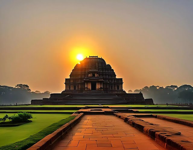 Best Midjourney Prompts for 15th August Indian Independence Day Art Konark Sun Temple Odisha sunrise with Indian Flag colors