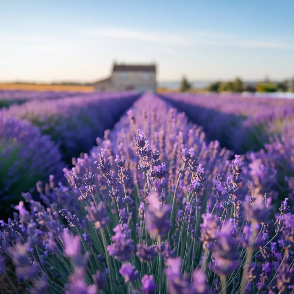 30 AI Art Prompts for Realistic Results ai art prompts for realistic results - A vibrant field of lavender stretching to the horizon under a clear blue sky