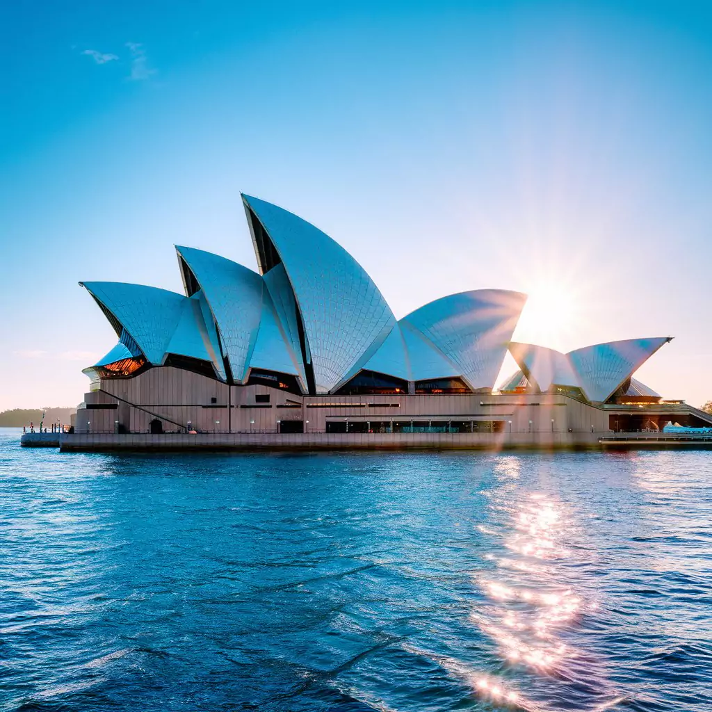 30 AI Art Prompts for Realistic Results ai art prompts for realistic results - The Sydney Opera House from a unique perspective at sunrise